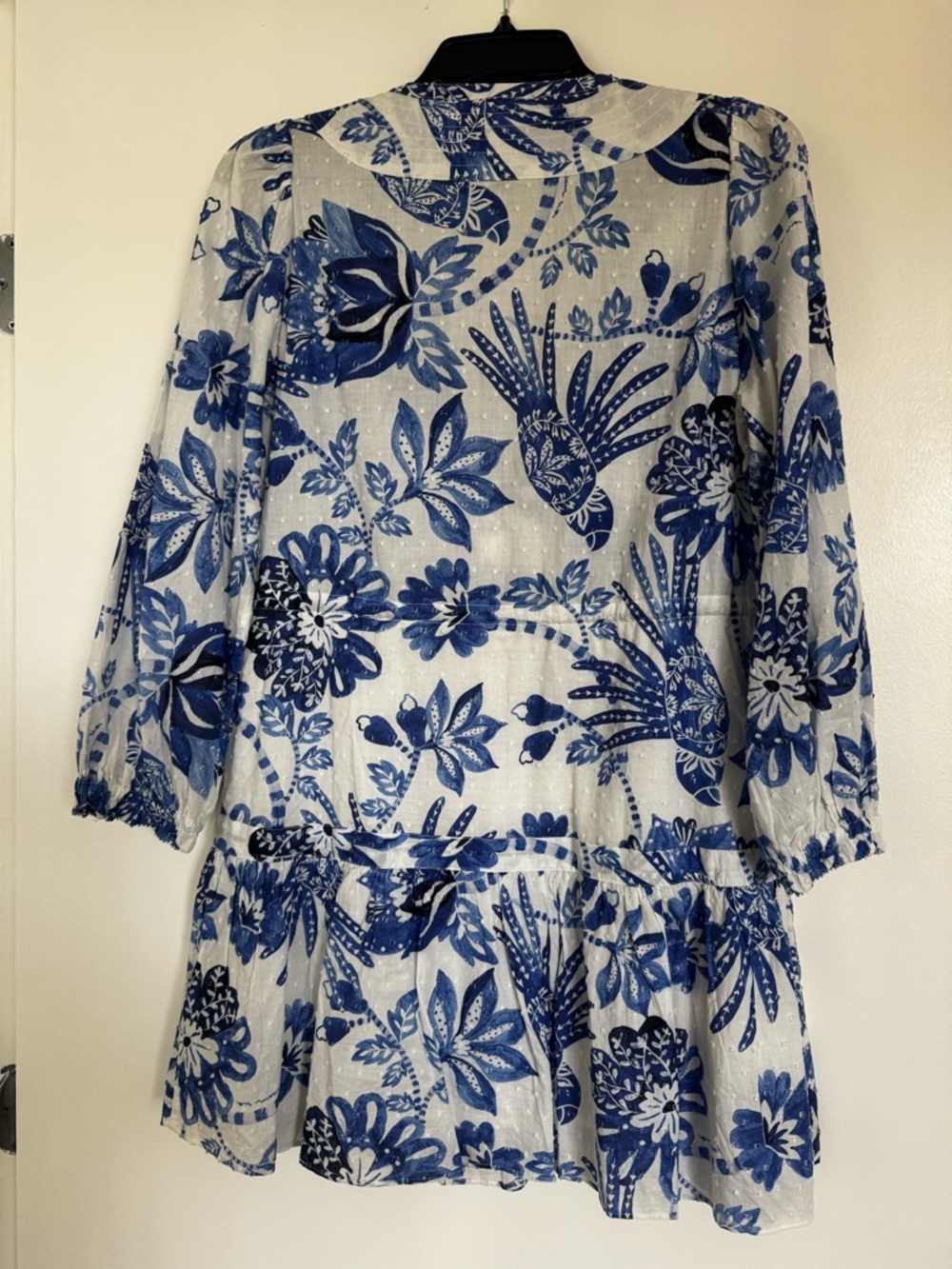 FARM Rio White Mini Dress with Blue Floral Print XS - Picture 4 of 10